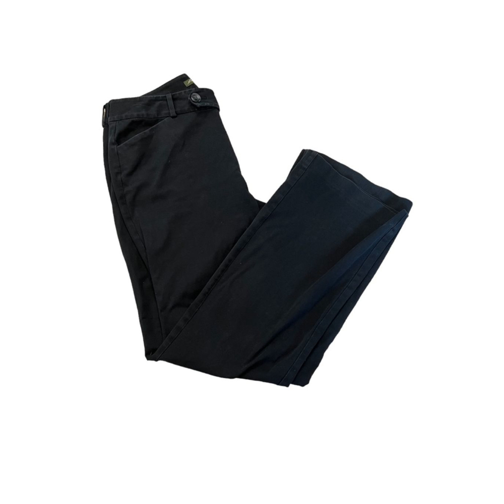 EDDIE BAUER Blakley Fit Navy Wide Leg Mid Rise Cotton Stretch Chino Pant 10